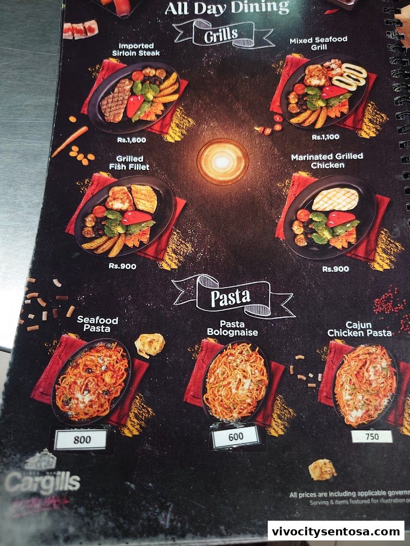 Menu page for Food Republic  VivoCity
