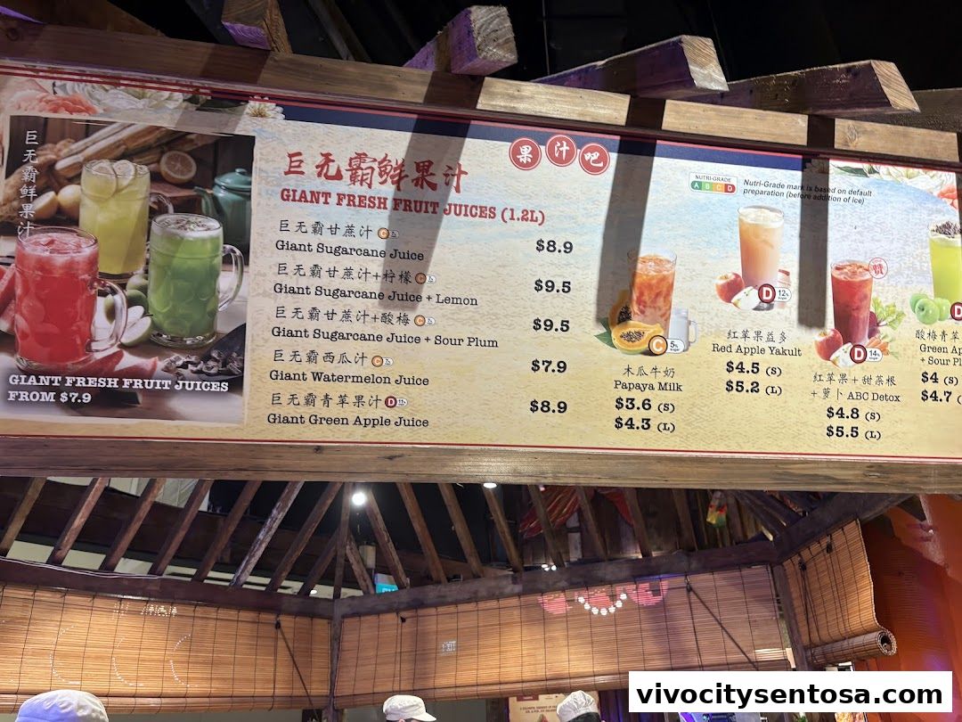 Menu page for Food Republic  VivoCity