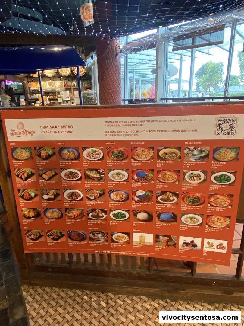 Menu page for Food Republic  VivoCity