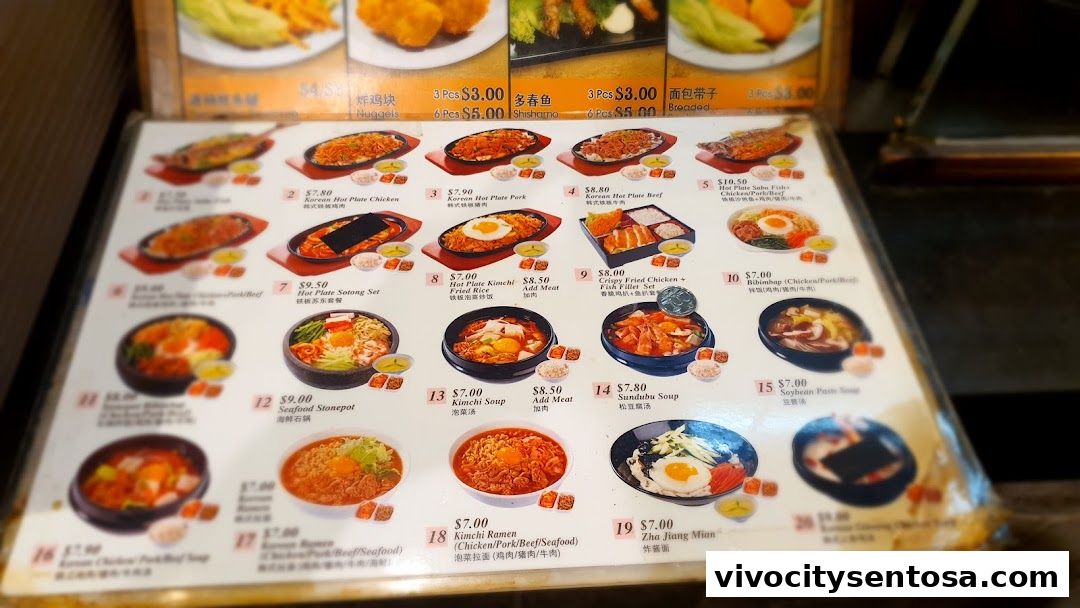 Menu page for Food Republic  VivoCity