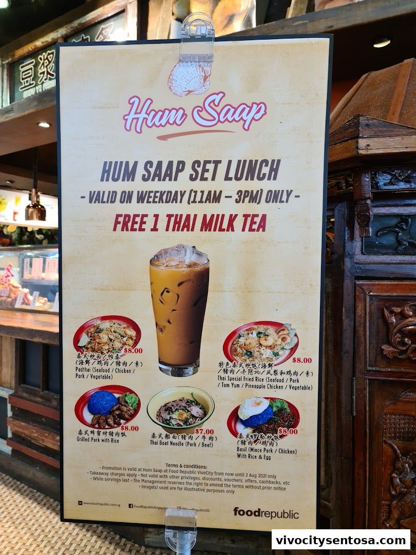 Menu page for Food Republic  VivoCity