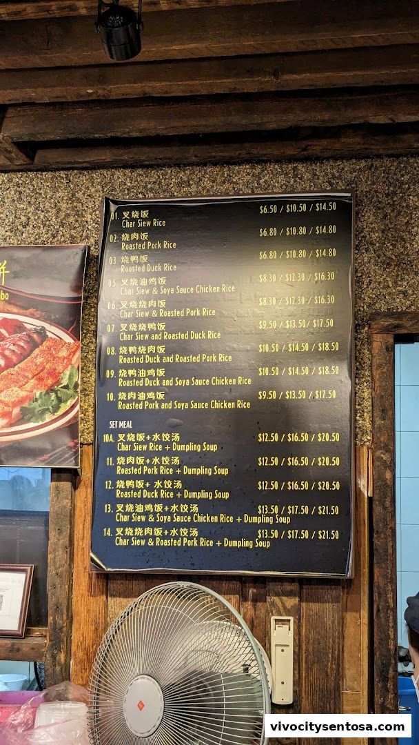 Menu page for Food Republic  VivoCity
