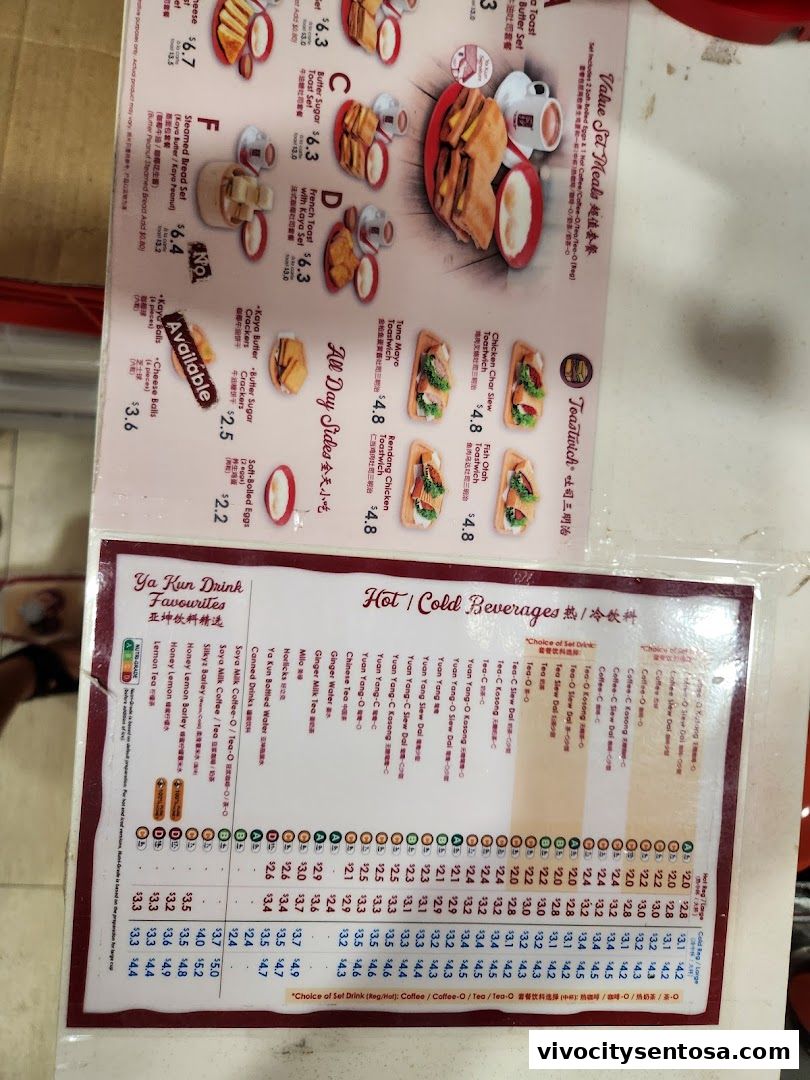Menu page for Food Republic  VivoCity