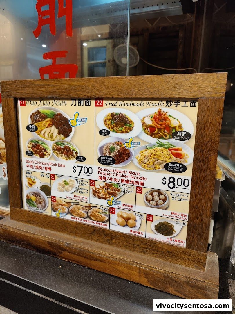 Menu page for Food Republic  VivoCity