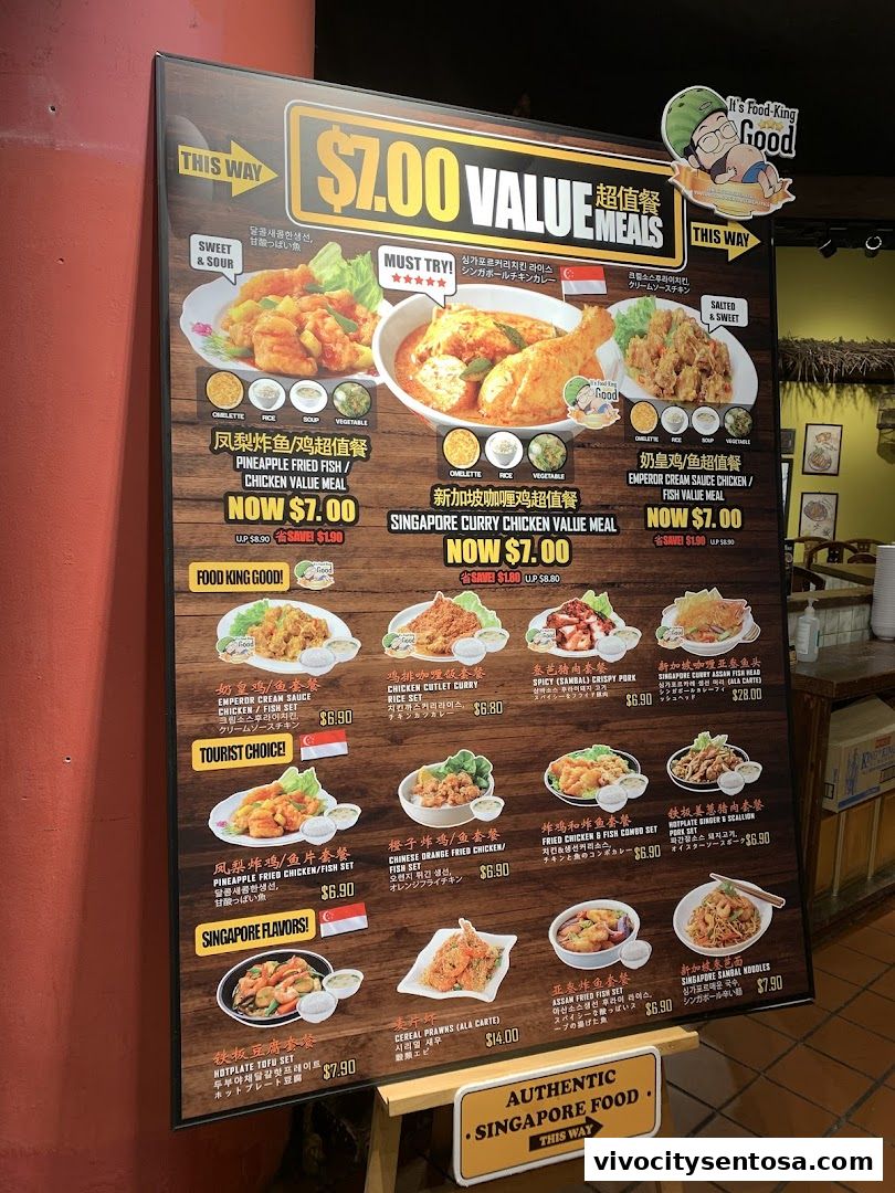 Menu page for Food Republic  VivoCity