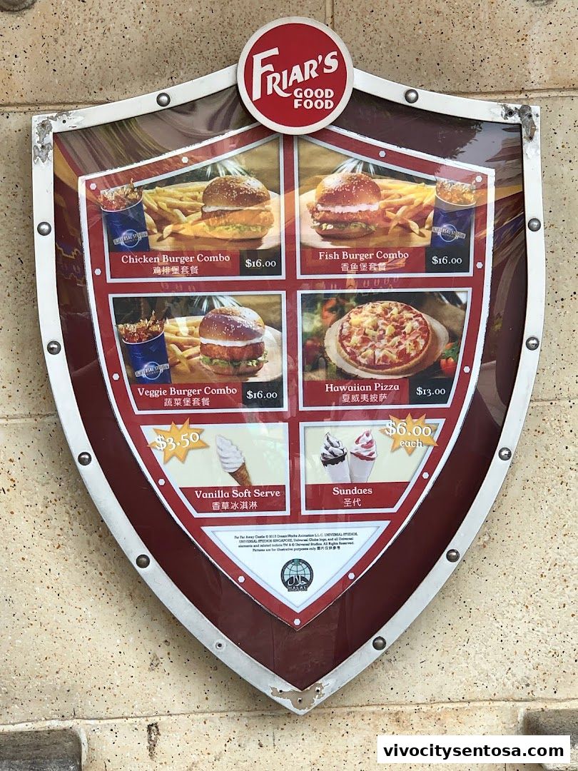 Menu page for Friars Good Food