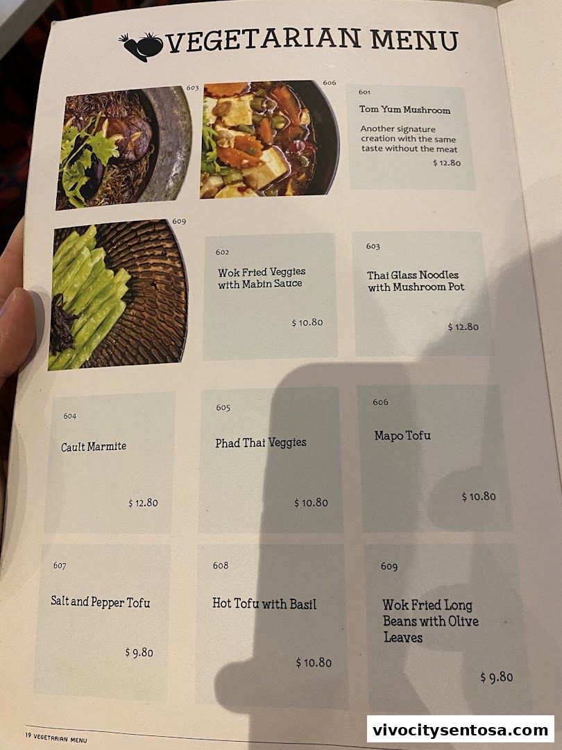 Menu page for Gin Khao Bistro