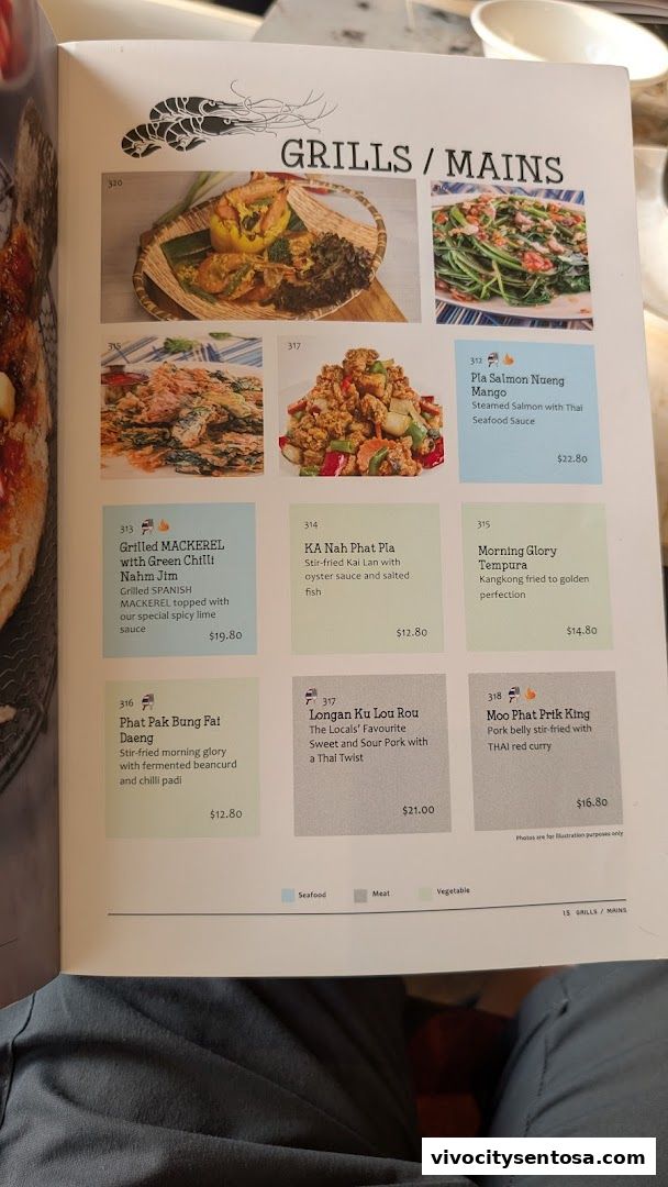 Menu page for Gin Khao Bistro