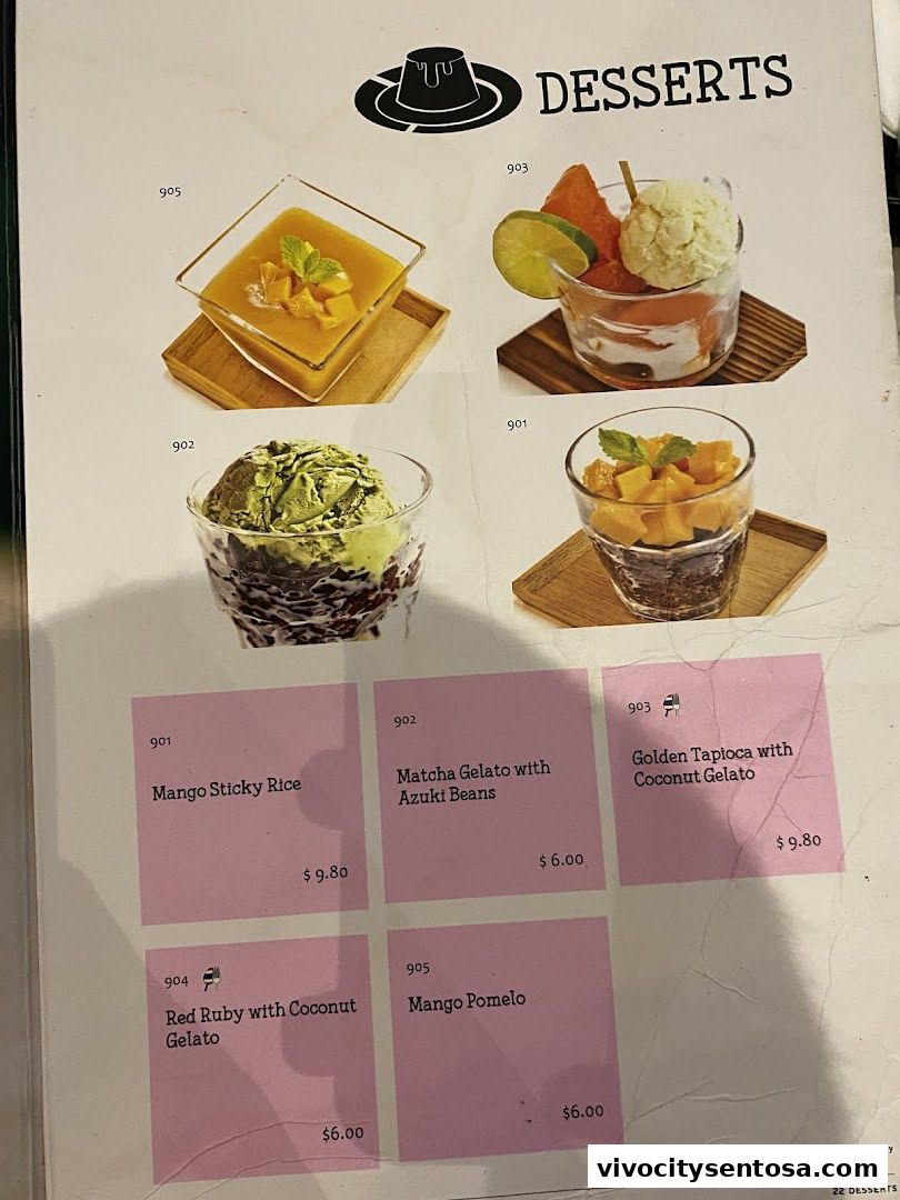 Menu page for Gin Khao Bistro