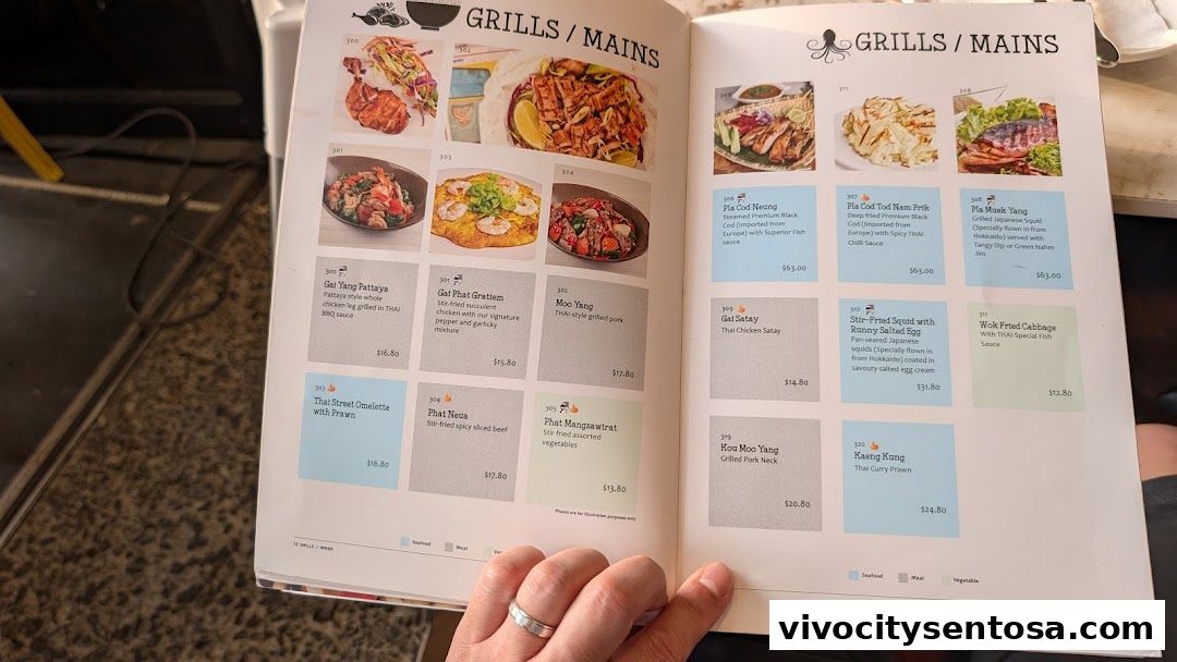 Menu page for Gin Khao Bistro
