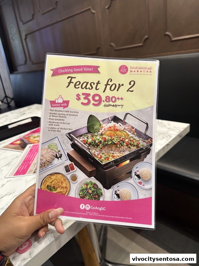 Menu page for Go-Ang Pratunam Chicken Rice VivoCity