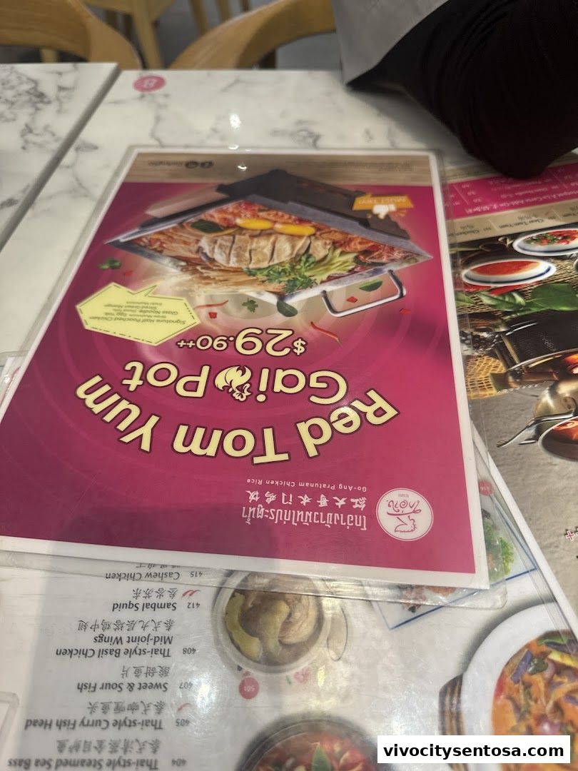 Menu page for Go-Ang Pratunam Chicken Rice VivoCity