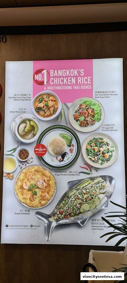 Menu page for Go-Ang Pratunam Chicken Rice VivoCity