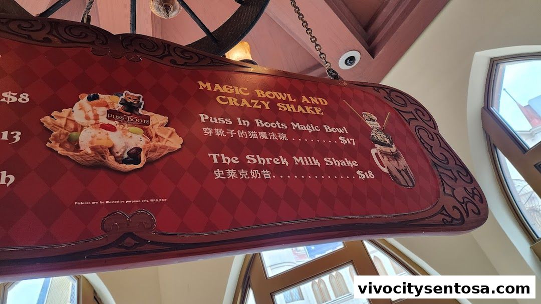 Menu page for Goldilocks Universal Studios