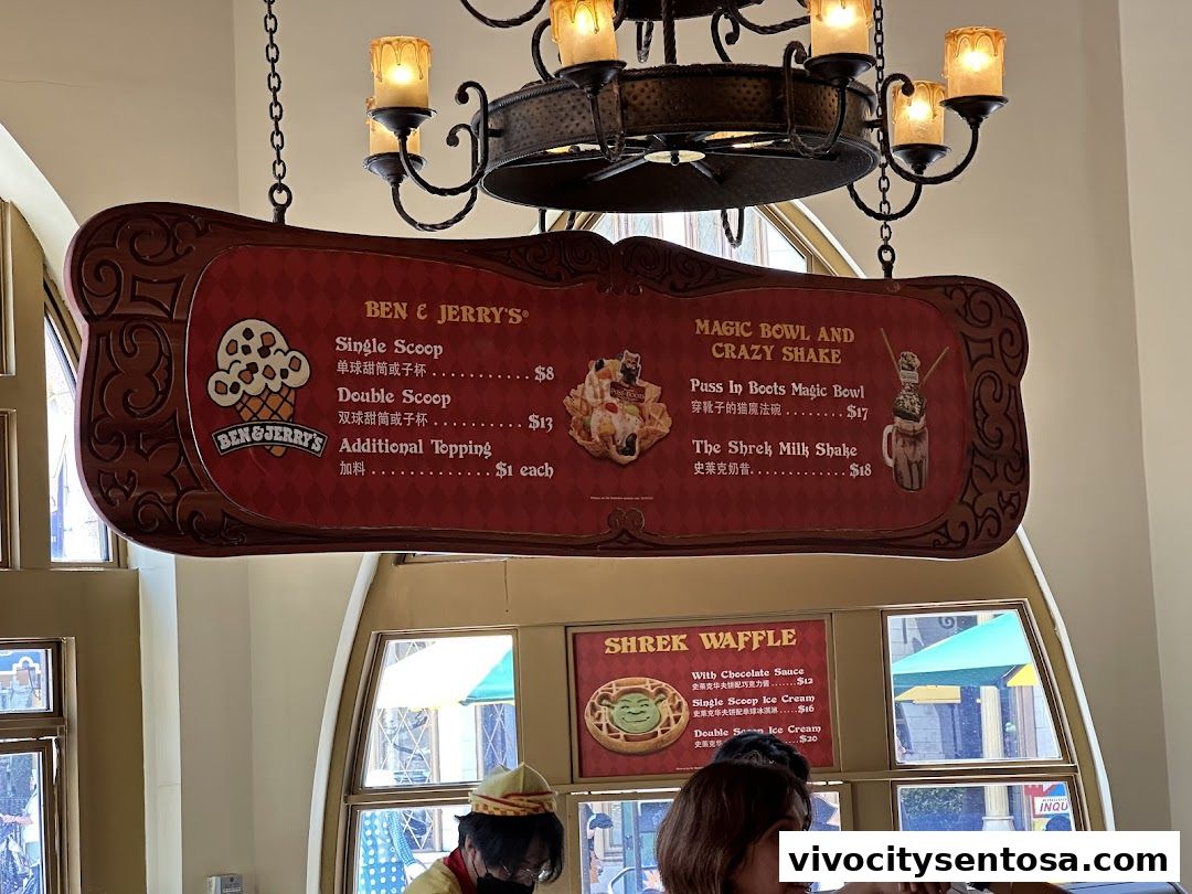 Menu page for Goldilocks Universal Studios