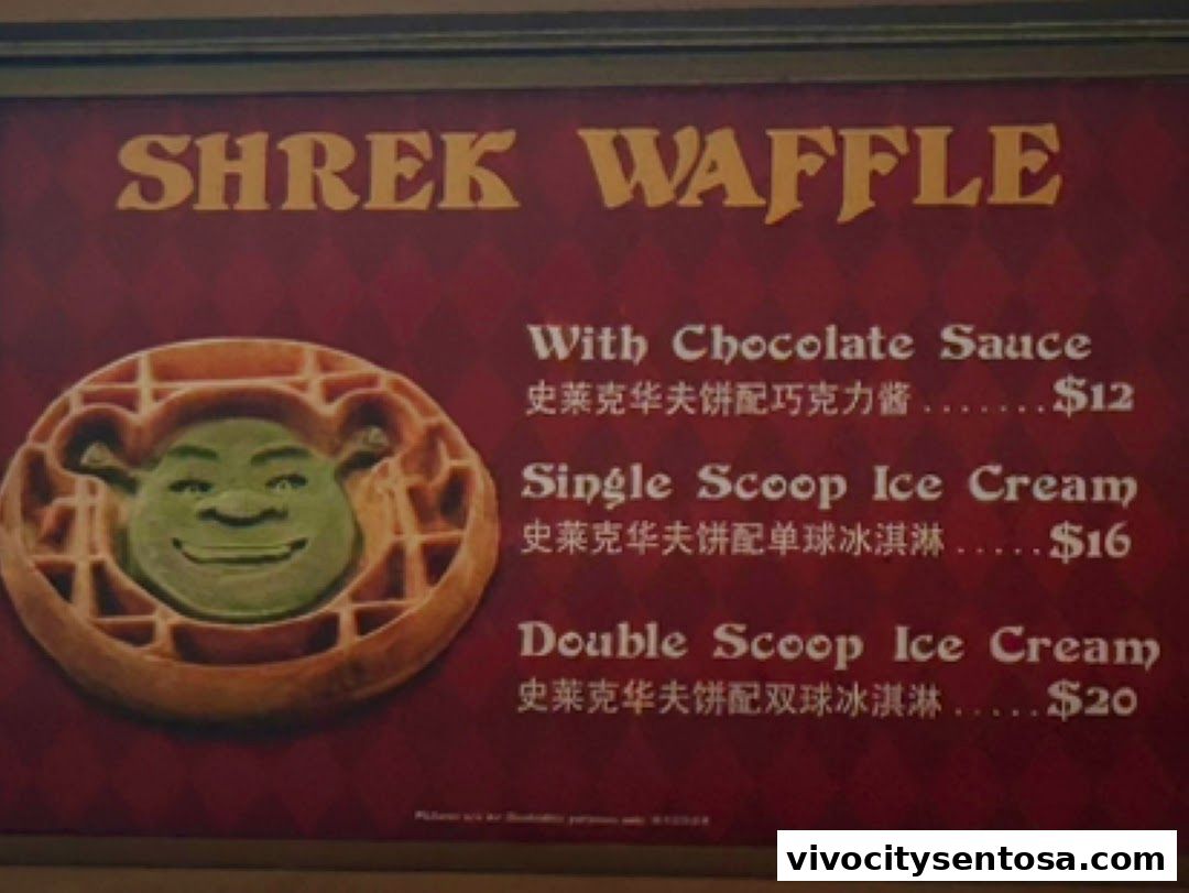 Menu page for Goldilocks Universal Studios
