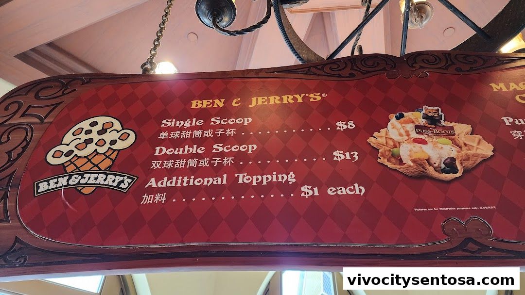 Menu page for Goldilocks Universal Studios