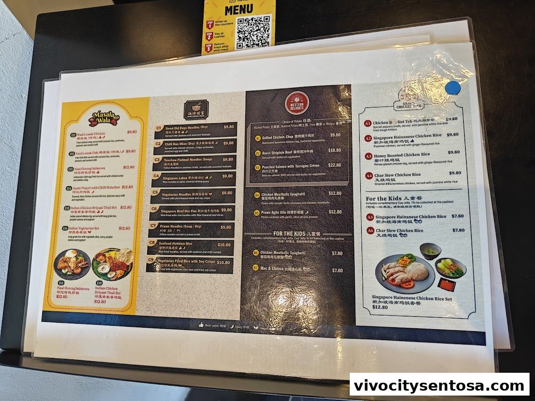 Menu page for Good Old Days