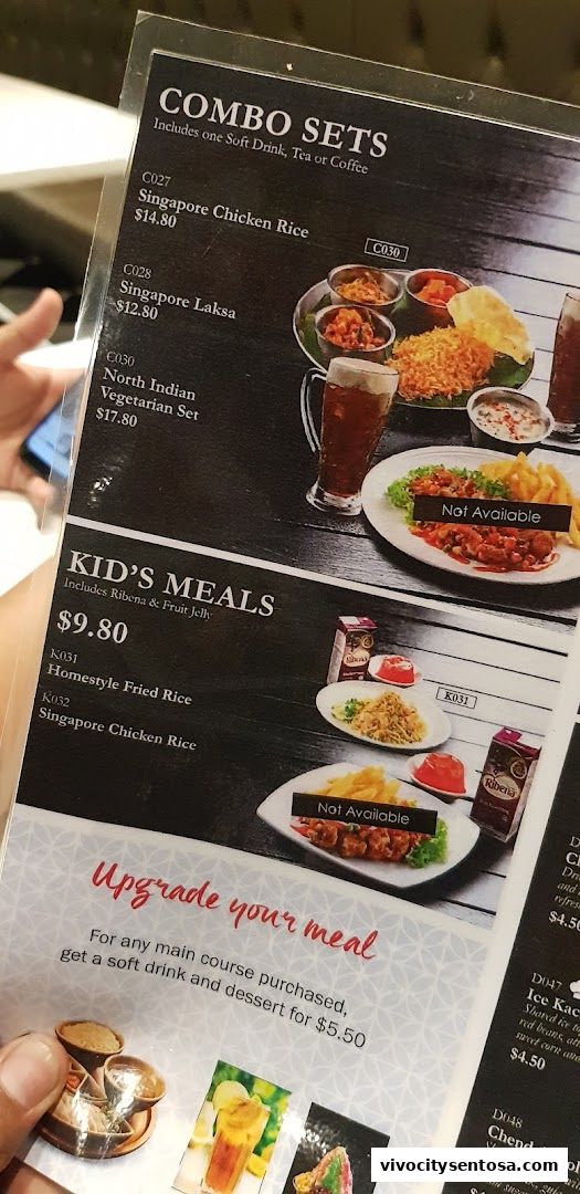 Menu page for Good Old Days