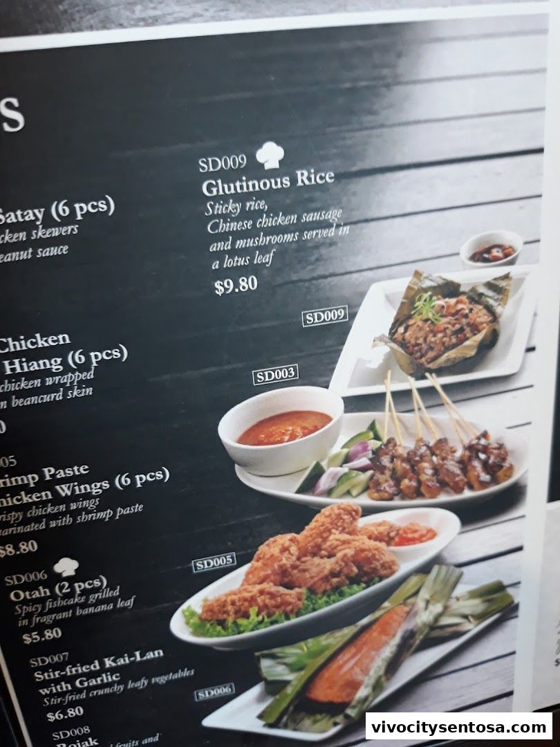 Menu page for Good Old Days