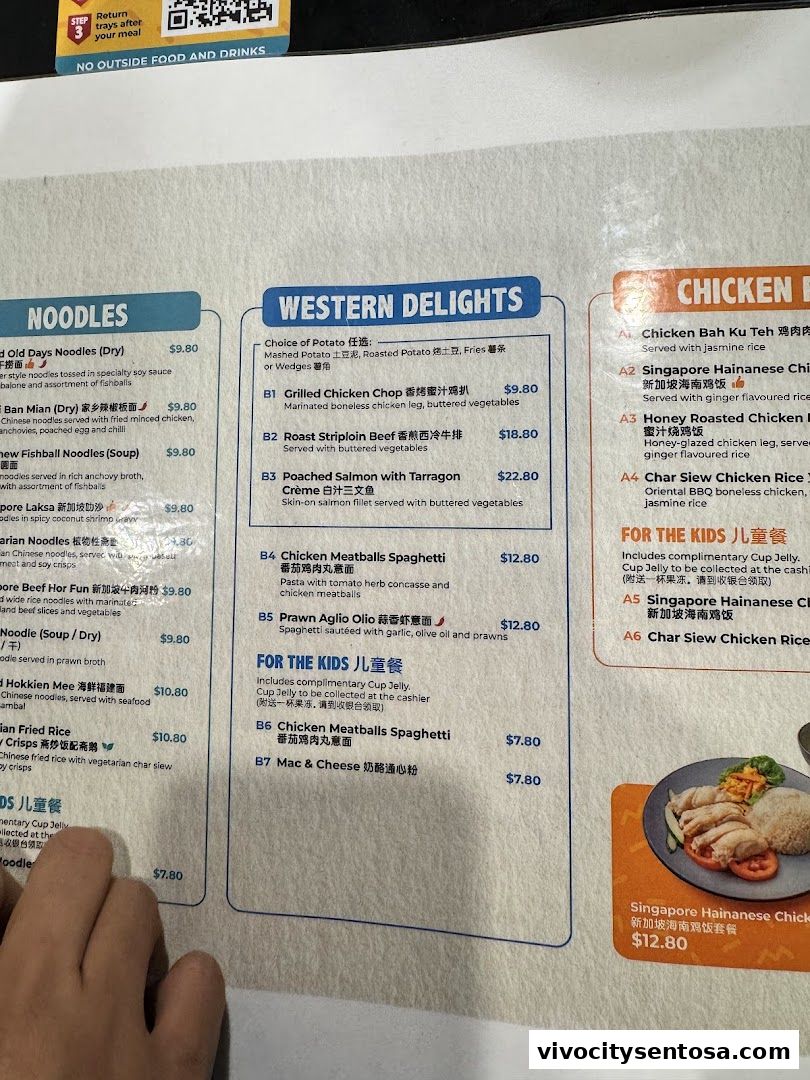 Menu page for Good Old Days