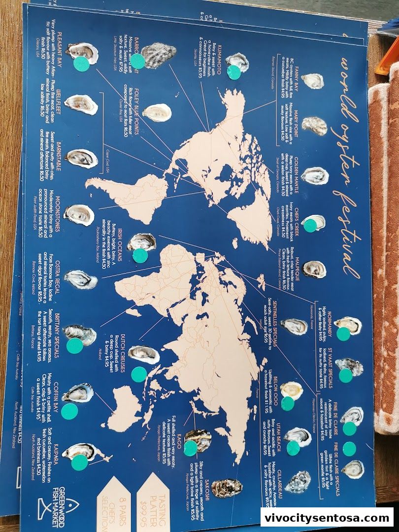 Menu page for Greenwood Fish Market  Seafood Restaurant  Market in Sentosa