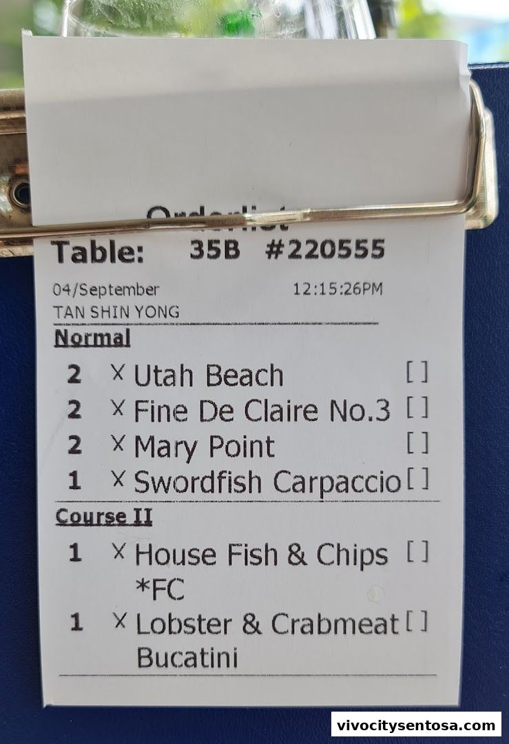 Menu page for Greenwood Fish Market  Seafood Restaurant  Market in Sentosa