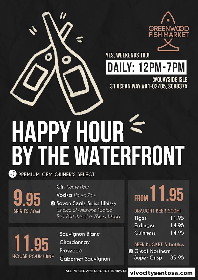 Menu page for Greenwood Fish Market  Seafood Restaurant  Market in Sentosa