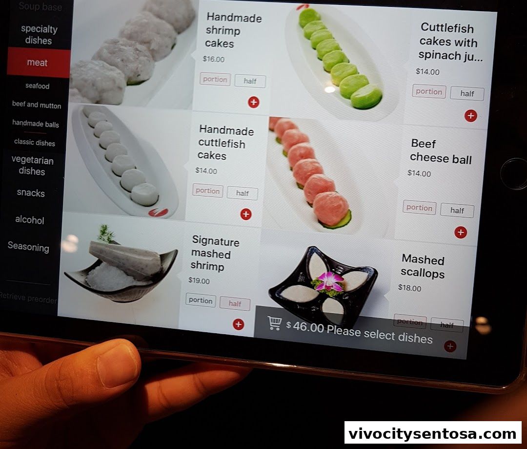 Menu page for 海底捞 Haidilao Hot Pot VivoCity