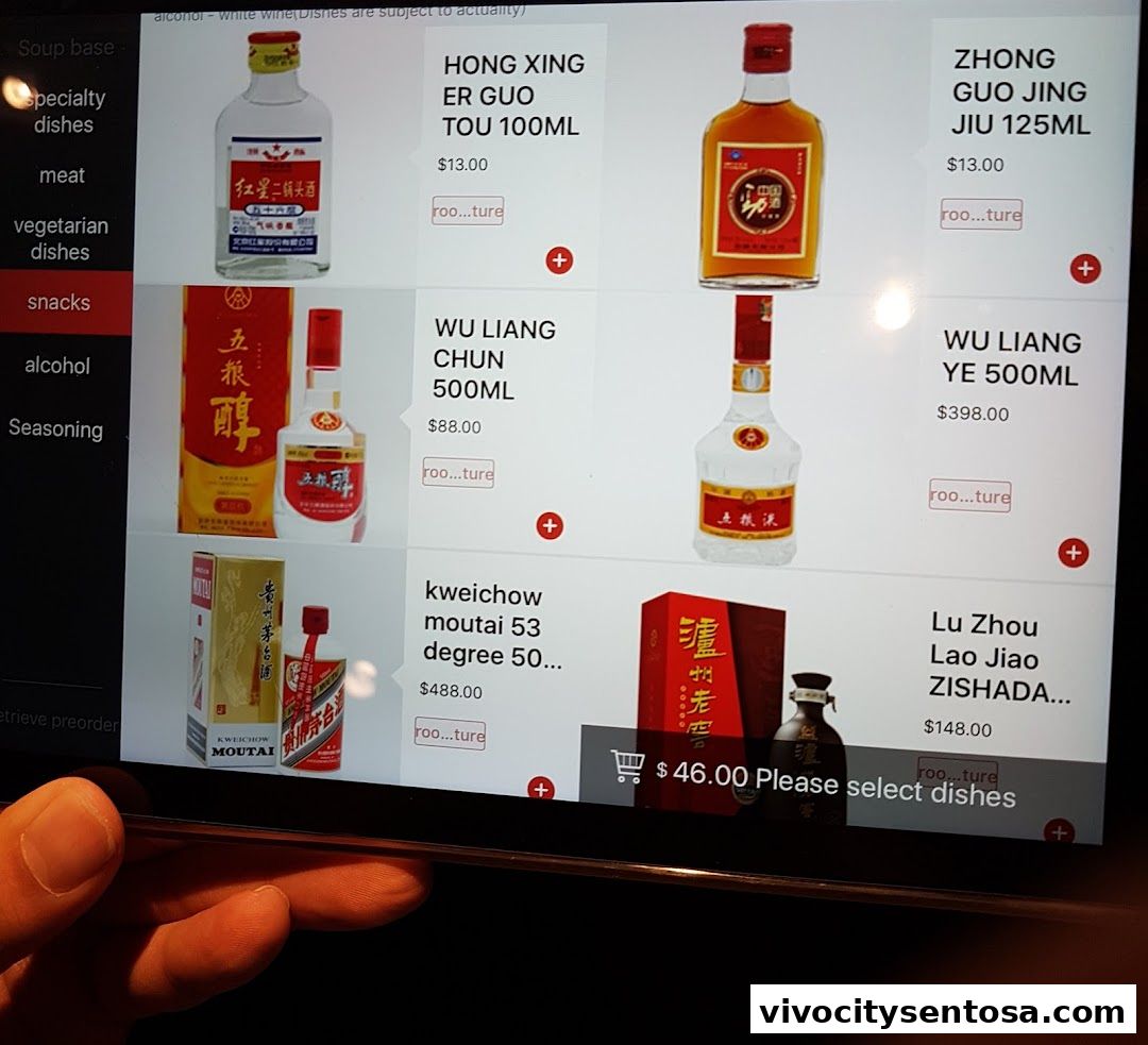Menu page for 海底捞 Haidilao Hot Pot VivoCity