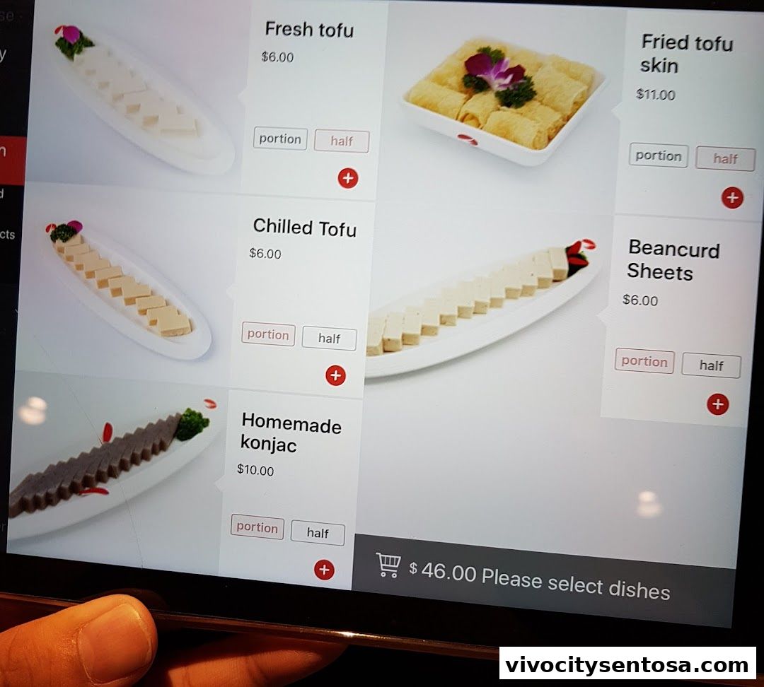 Menu page for 海底捞 Haidilao Hot Pot VivoCity