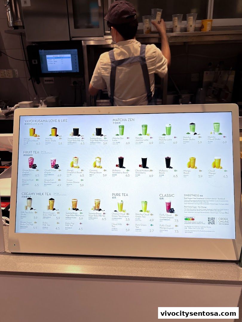 Menu page for HEYTEA  VivoCity