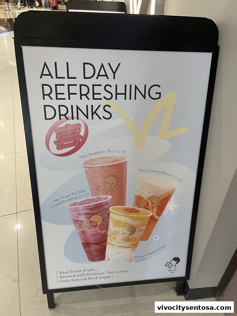 Menu page for HEYTEA  VivoCity
