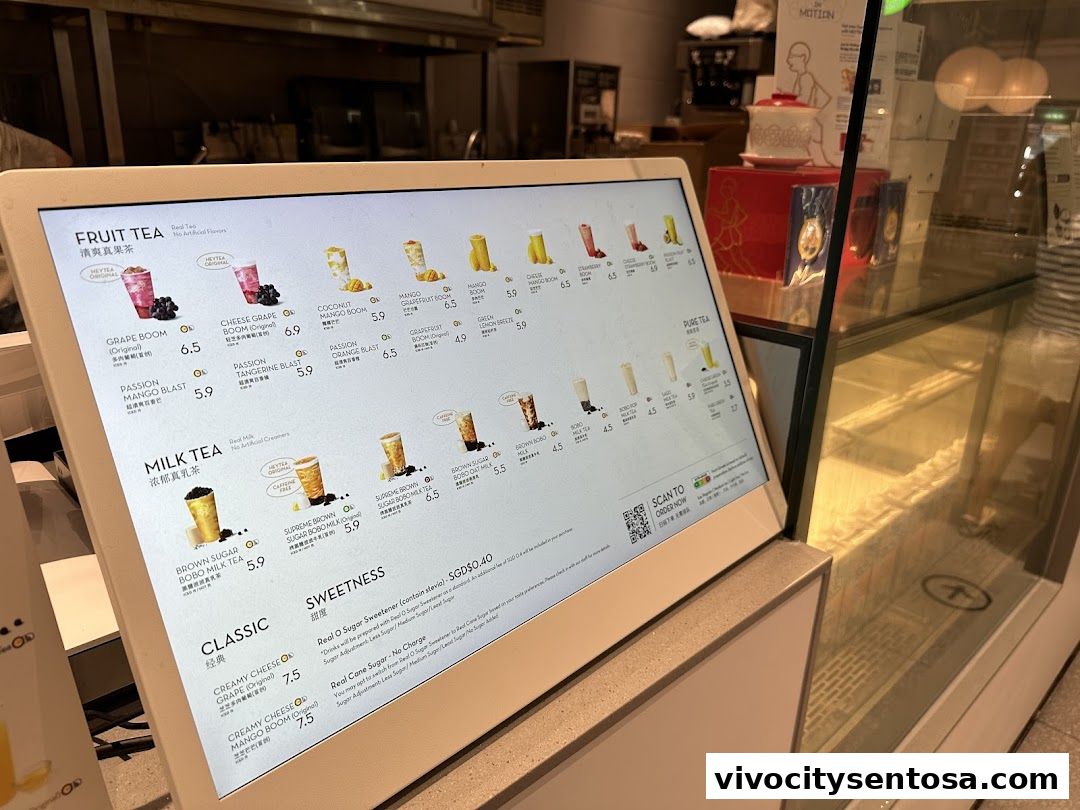 Menu page for HEYTEA  VivoCity