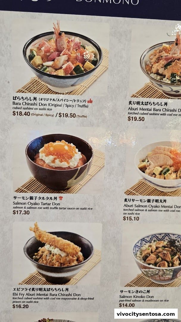 Menu page for Hokkaido-Ya