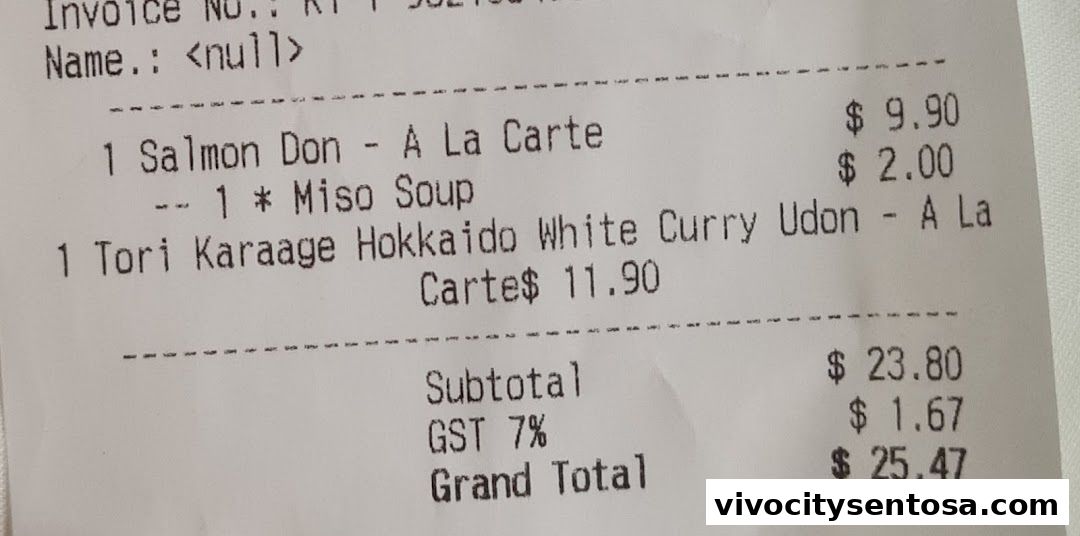 Menu page for Hokkaido-Ya