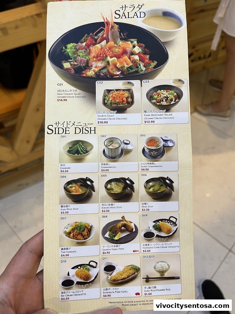 Menu page for Hokkaido-Ya