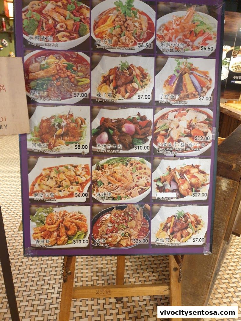 Menu page for Imperial Hot Pot