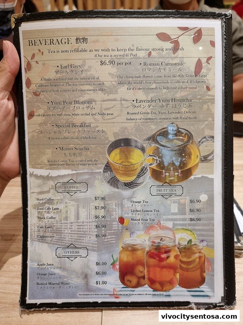 Menu page for Kagurazaka Saryo