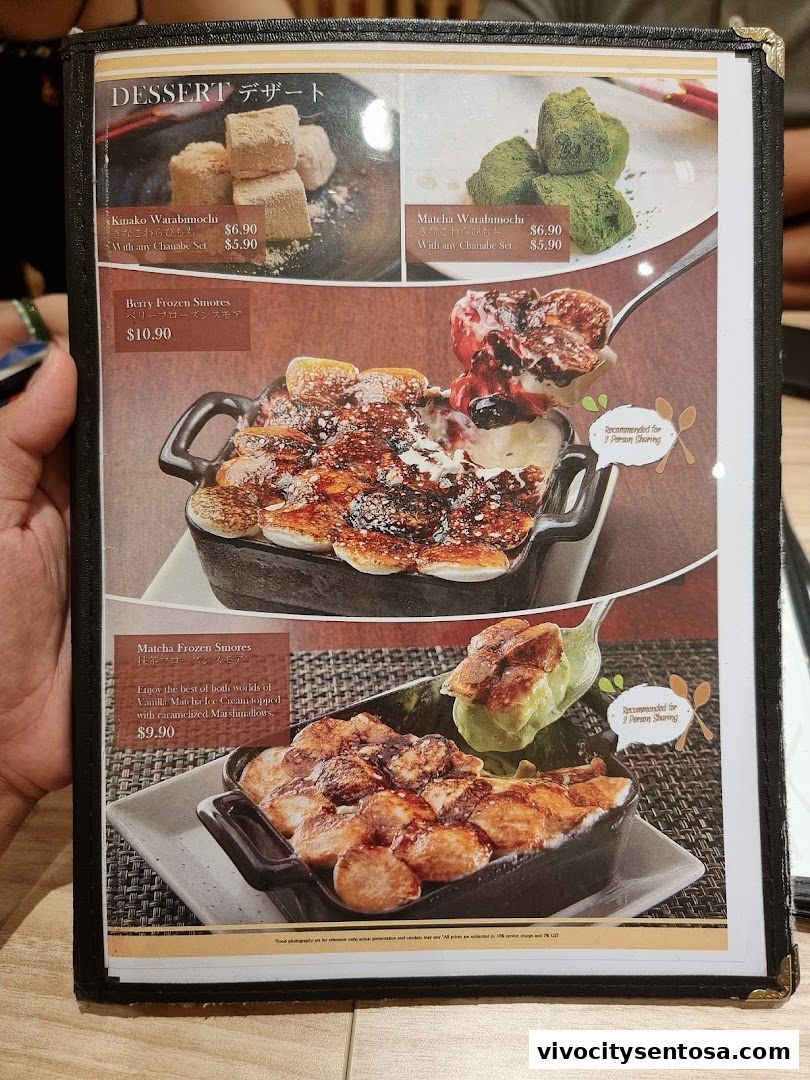 Menu page for Kagurazaka Saryo