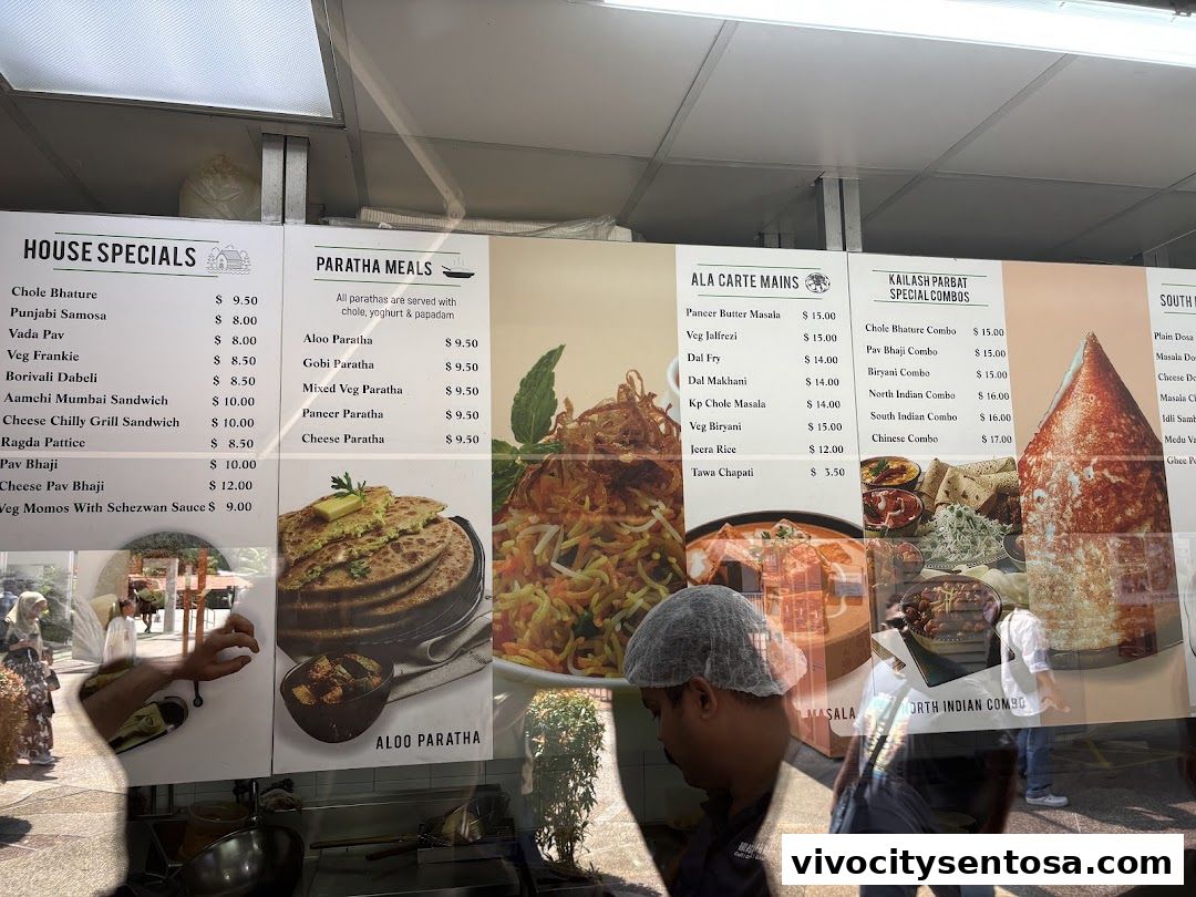 Menu page for Kailash Parbat