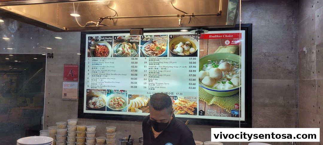 Menu page for Kopitiam Food Hall  VivoCity