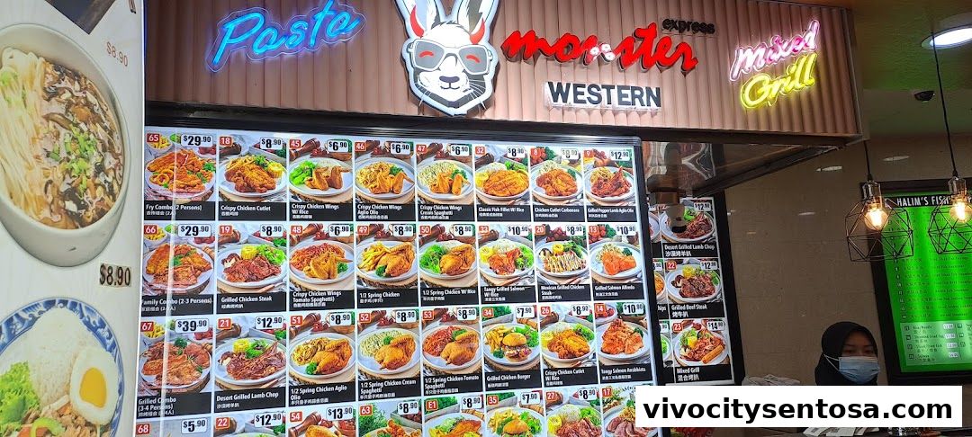 Menu page for Kopitiam Food Hall  VivoCity