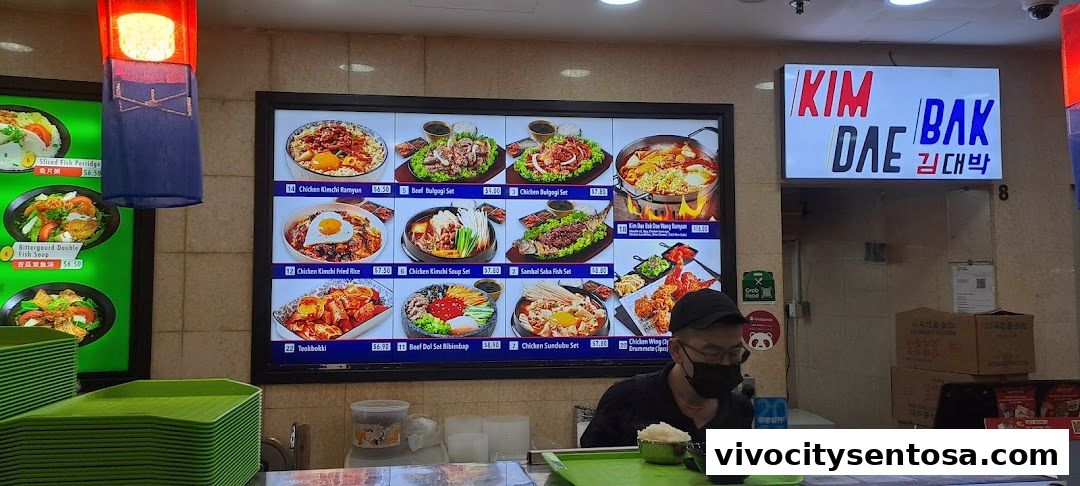Menu page for Kopitiam Food Hall  VivoCity