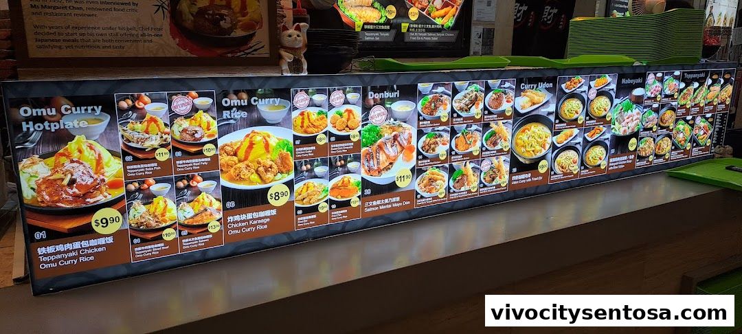 Menu page for Kopitiam Food Hall  VivoCity