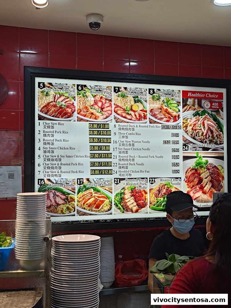 Menu page for Kopitiam Food Hall  VivoCity