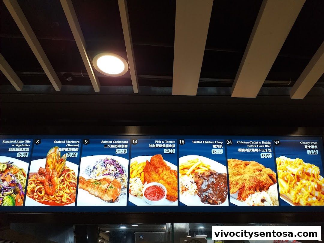 Menu page for Kopitiam Food Hall  VivoCity