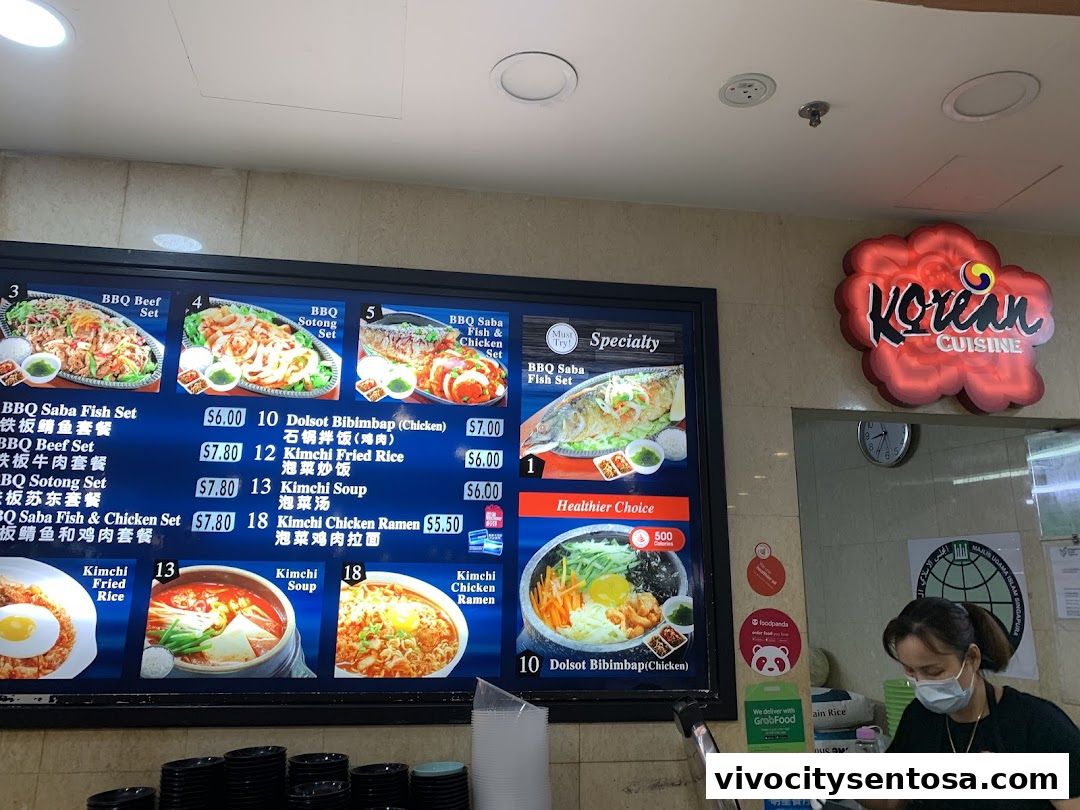 Menu page for Kopitiam Food Hall  VivoCity