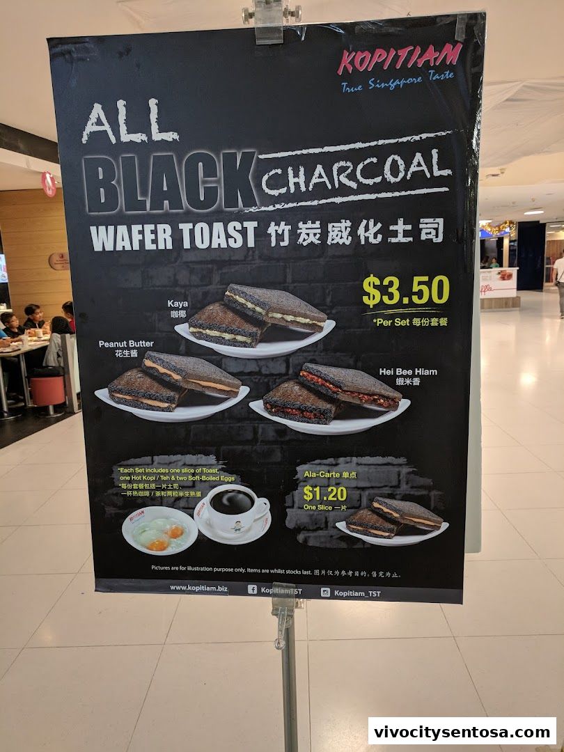 Menu page for Kopitiam Food Hall  VivoCity