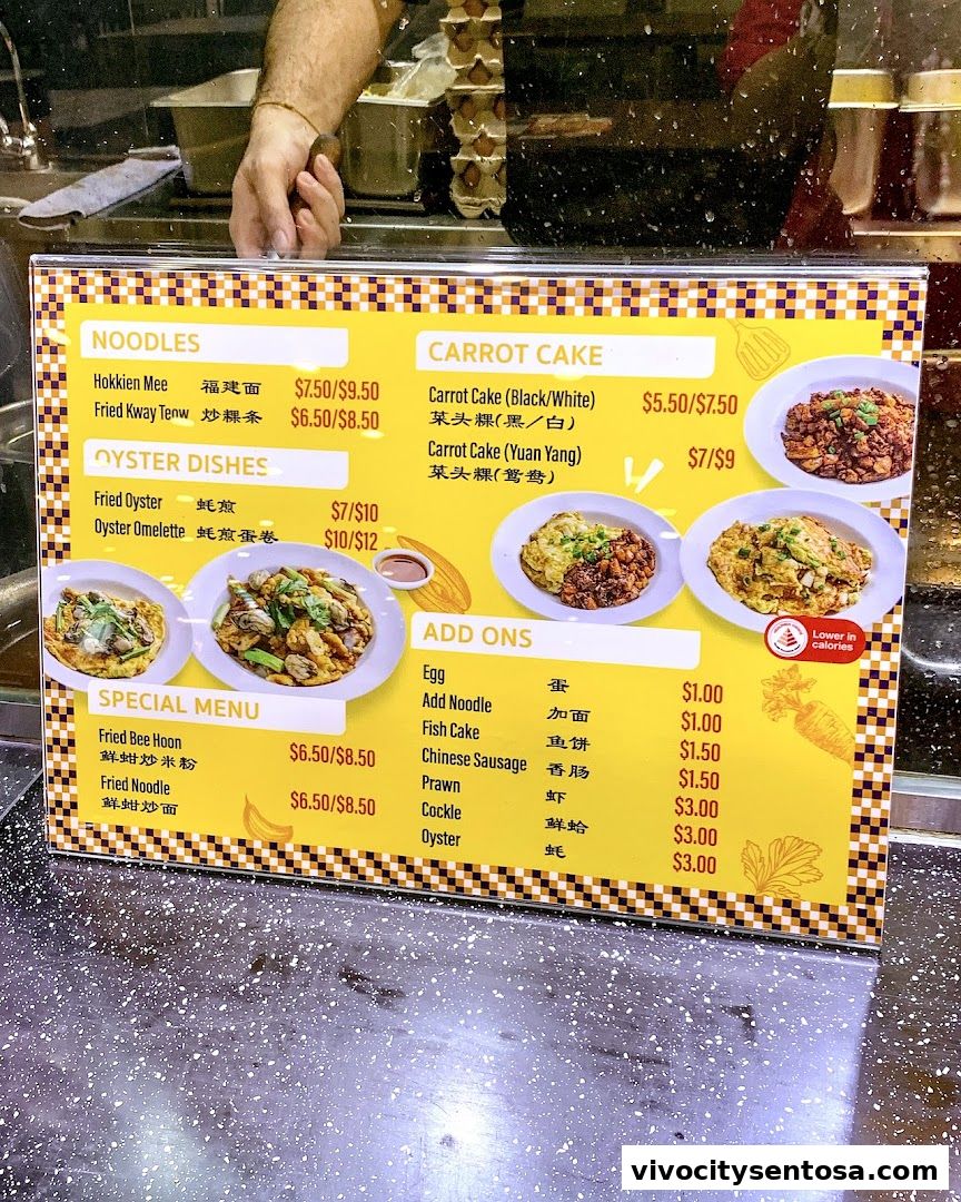 Menu page for Kopitiam Food Hall  VivoCity